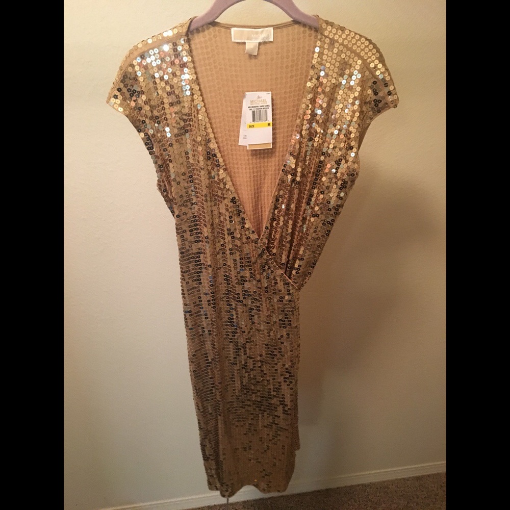Michael Kors Golden sequence dress